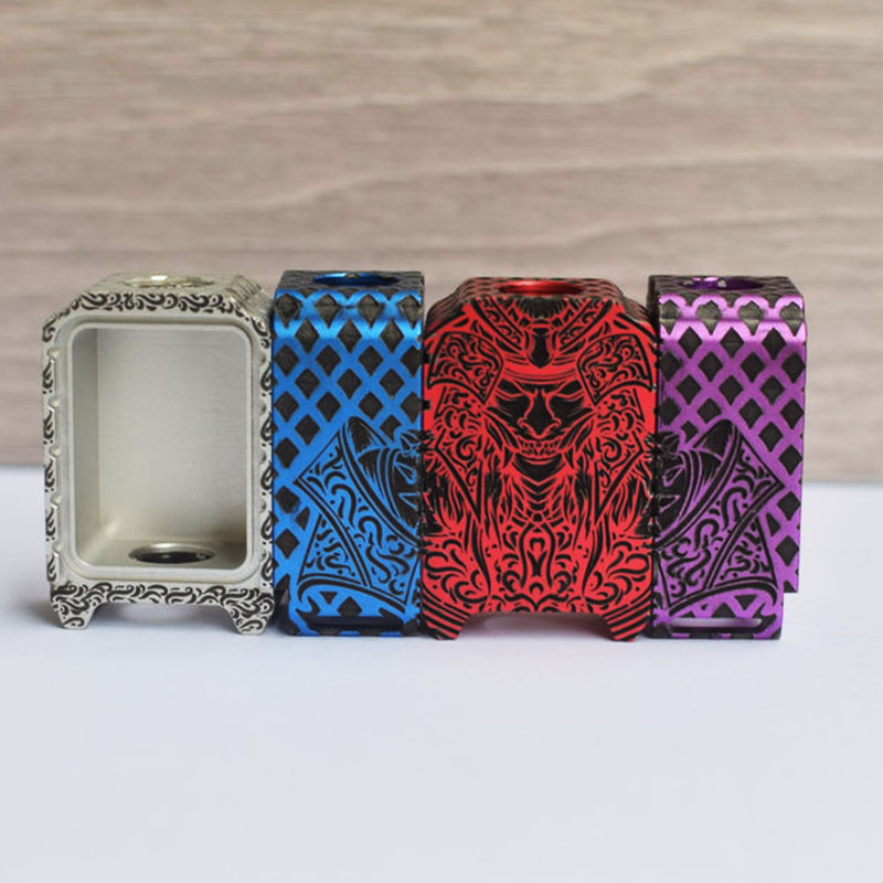 MK MODS Engraved boro tank warrior pattern for Billet box mod - Image 2