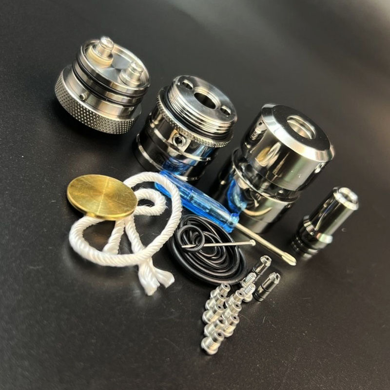 Vafflee Style Ti Titanium Flash E-vapor V4.5S+ RTA Rebuildable Atomizer Ti Material 23mm 4.5ml Dual Post Design E-Cigarette Vaper Vape Pen - Image 9