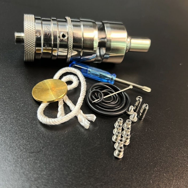 Vafflee Style Ti Titanium Flash E-vapor V4.5S+ RTA Rebuildable Atomizer Ti Material 23mm 4.5ml Dual Post Design E-Cigarette Vaper Vape Pen