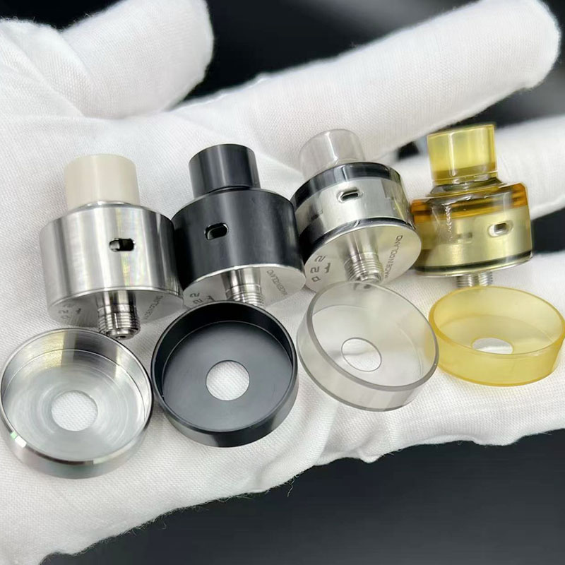 Vafflee Monarchy P22 RDA Vape atomizer 316ss 22mm Rebuildable Dripping Dual Coil Vape rda tank with BF Pin Squonks 24mm Ring