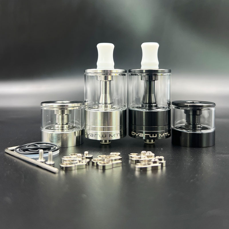 Vafflee Dvarw MTL FL RTA 24mm mtl vape Single Coil Rebuildable Tank Vape rta Atomizer tank 3.5ml / 6.0ml 24mm 316ss glass Atomizer