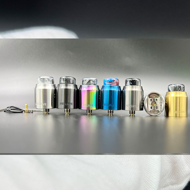 Vafflee recurve rda atomizer 24mm dual coil vape tank with squonk bf pin for electronic cigarette box mod - Image 2