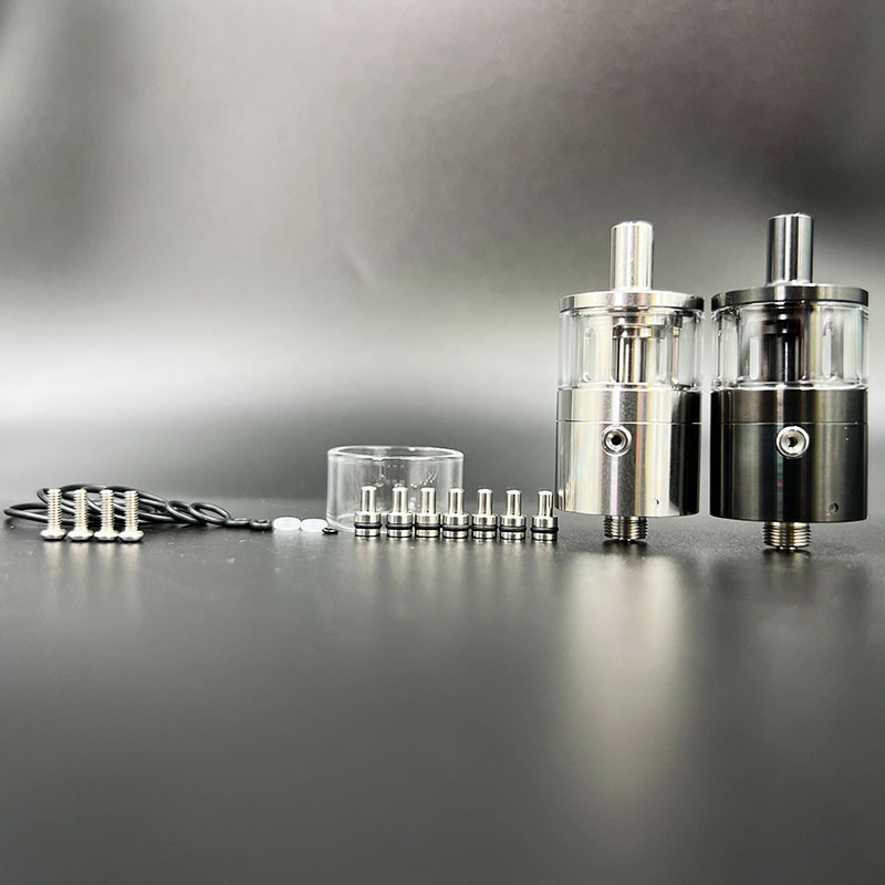Vafflee Picatiny Style MTL RTA Rebuildable mtl Tank Atomizer 316ss 22mm 3ml Single Coil Tank with 0.8/0.9/1.0/1.4mm/Blocked Pins