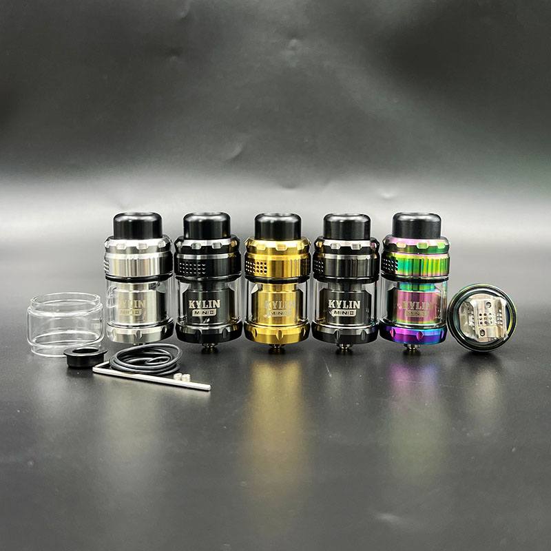 Vafflee vape Kylin Mini V2 RTA tank Atomizer rta vape 316ss Single Coil 3ml/5ml 24.4mm Rebuildable 510 Thread E-Cigarette Tank rta