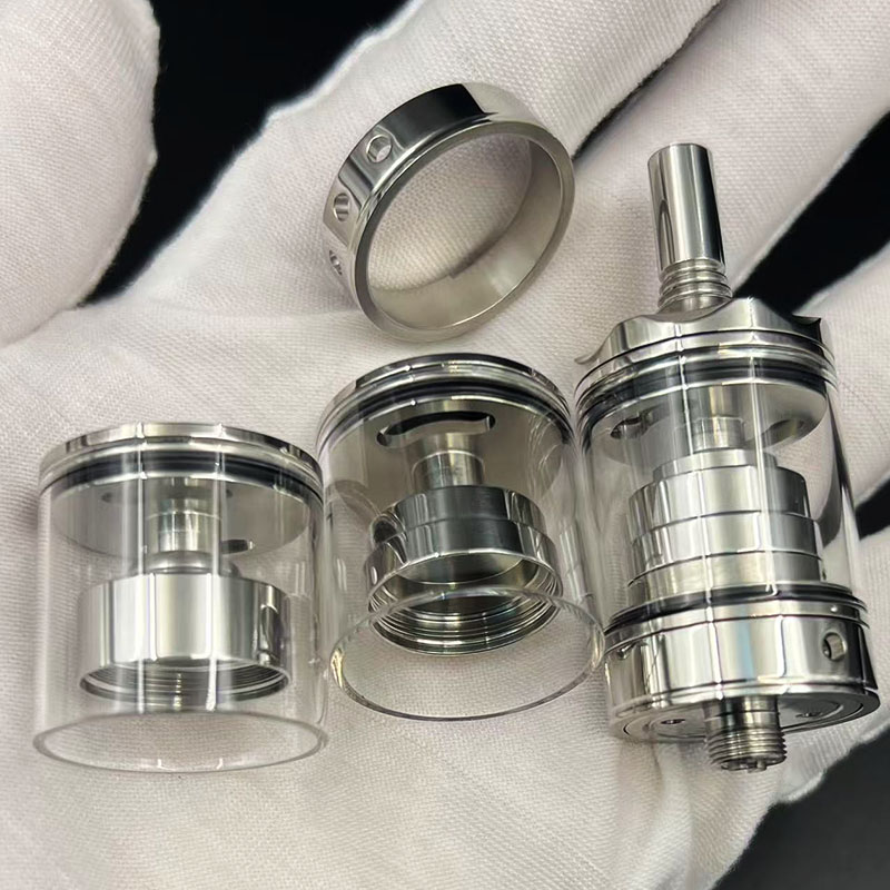 Vafflee vape Diplomat mtl nano Short style RTA Atomizer 23mm 316ss Mirror polishing Top Fill Single Coil Rebuildable Tank Bottom Airflow - Image 6