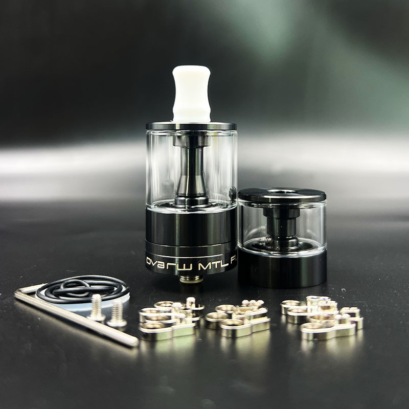 Vafflee Dvarw MTL FL RTA 24mm mtl vape Single Coil Rebuildable Tank Vape rta Atomizer tank 3.5ml / 6.0ml 24mm 316ss glass Atomizer - Image 4