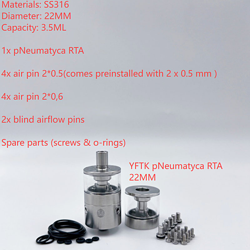 YFTK pNeumatyca RTA E-Cigarette Vaper Vape Pen