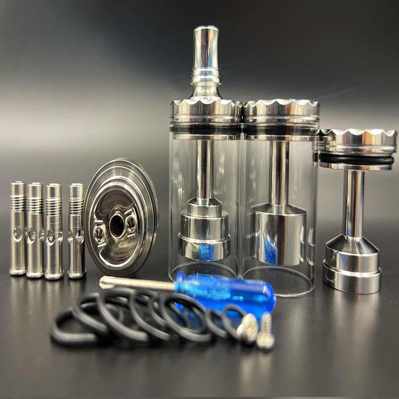 Vafflee Style Diplomat RDL RTA Atomizer 23mm Mirror Polished Single Coil Rebuildable Tank with 2.0/2.5/3.0/3.5/4.0mm air pin - Image 2