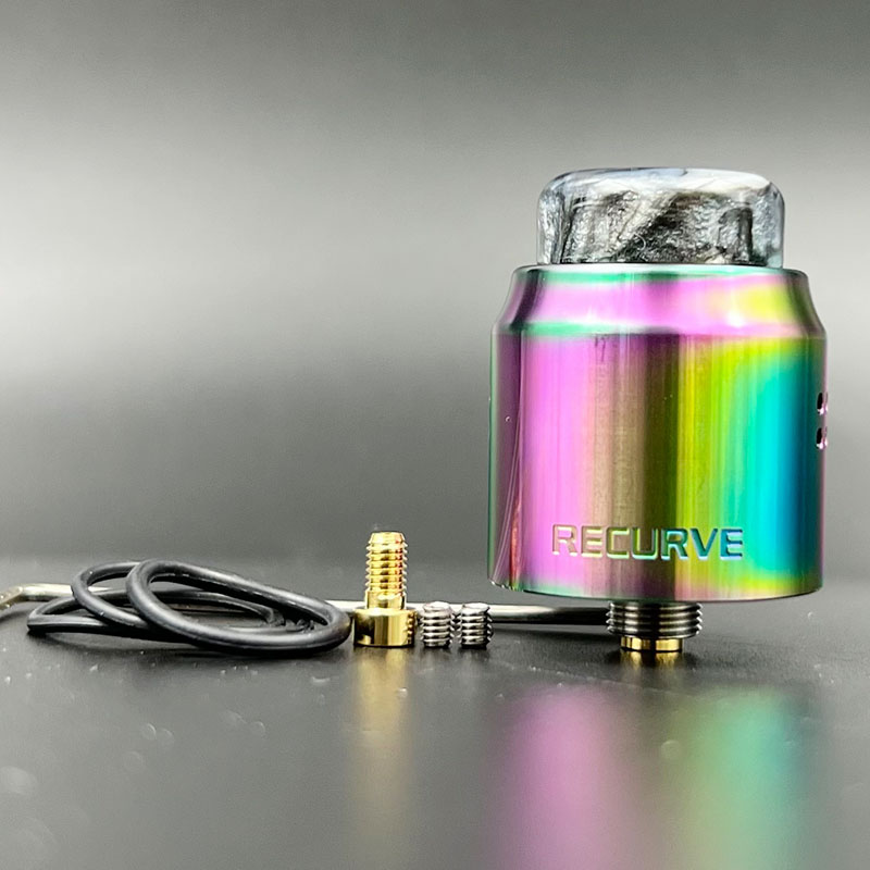 Vafflee recurve rda atomizer 24mm dual coil vape tank with squonk bf pin for electronic cigarette box mod - Image 5