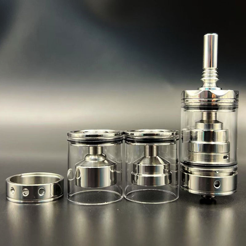 Vafflee vape Diplomat mtl nano Short style RTA Atomizer 23mm 316ss Mirror polishing Top Fill Single Coil Rebuildable Tank Bottom Airflow - Image 3