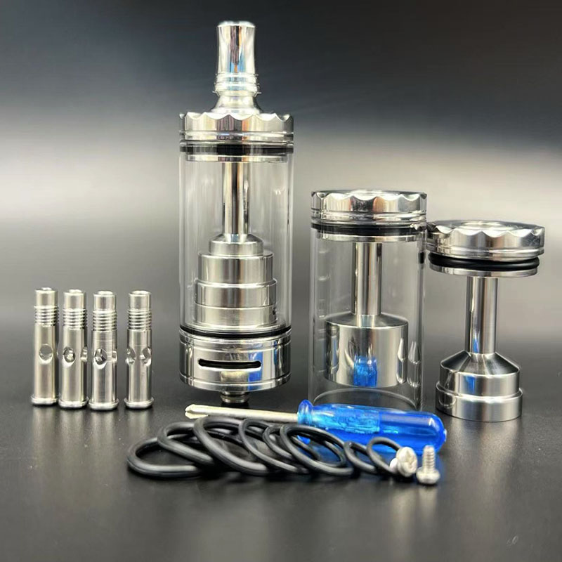 Vafflee Style Diplomat RDL RTA Atomizer 23mm Mirror Polished Single Coil Rebuildable Tank with 2.0/2.5/3.0/3.5/4.0mm air pin
