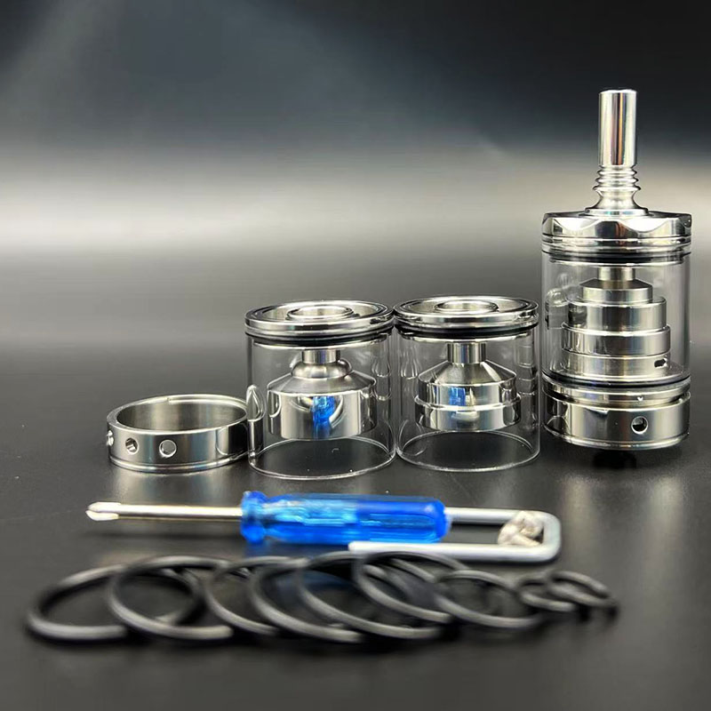 Vafflee vape Diplomat mtl nano Short style RTA Atomizer 23mm 316ss Mirror polishing Top Fill Single Coil Rebuildable Tank Bottom Airflow