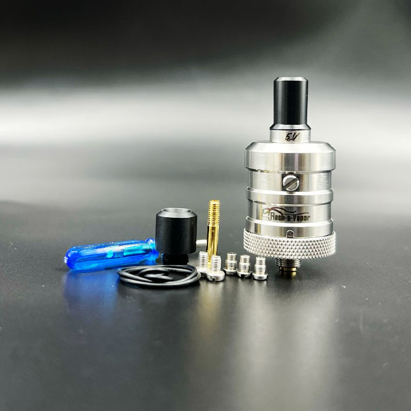 Vafflee Flash-e-Vapor BF-1 Squonker RDA Tank MTL Atomizer 23mm 316ss Single Coil Vape Vaporizer with 0.8/0.9/1.0/2.0mm air screw - Image 6