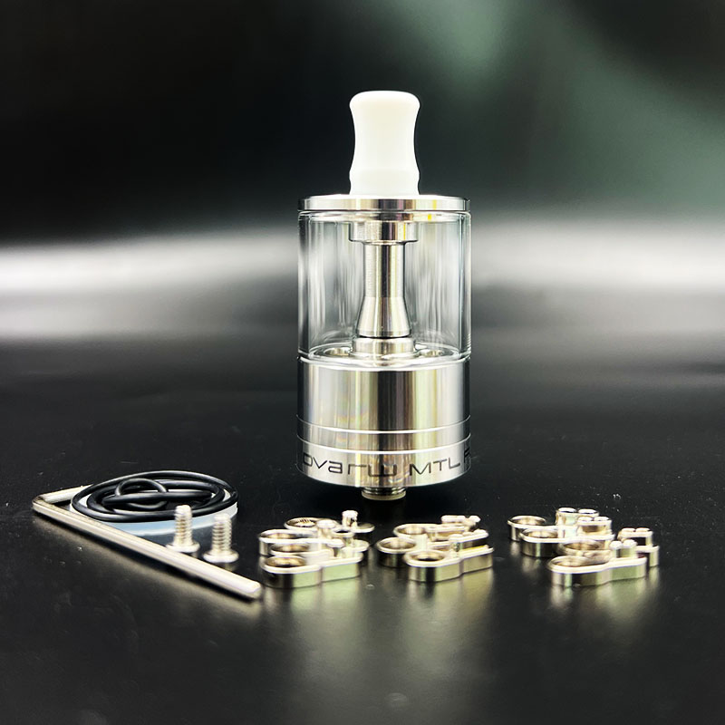Vafflee Dvarw MTL FL RTA 24mm mtl vape Single Coil Rebuildable Tank Vape rta Atomizer tank 3.5ml / 6.0ml 24mm 316ss glass Atomizer - Image 6