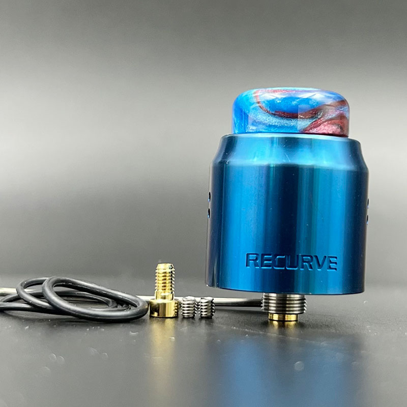 Vafflee recurve rda atomizer 24mm dual coil vape tank with squonk bf pin for electronic cigarette box mod - Image 6