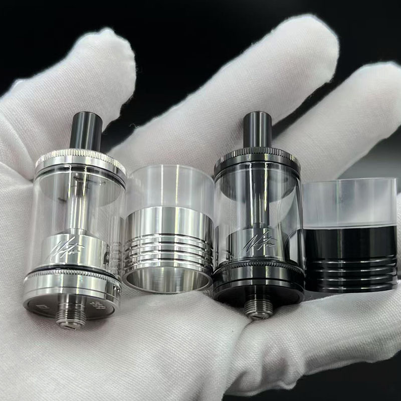 Vafflee Netsu RTA MTL Atomizer 316ss 22mm 5ml Single Coil Top Fill Rebuildable with three tanks with unique styles vape mtl rta