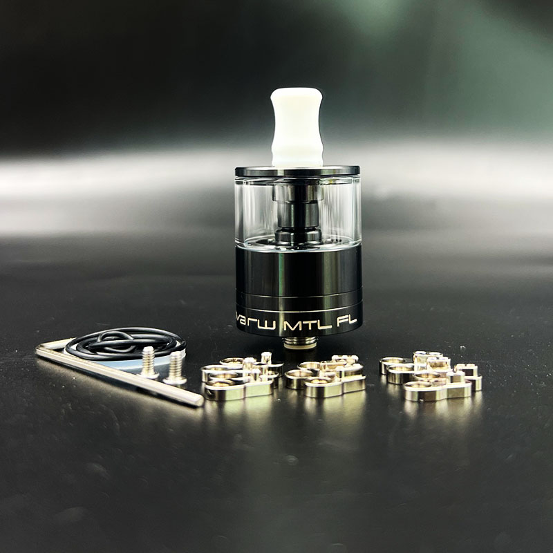 Vafflee Dvarw MTL FL RTA 24mm mtl vape Single Coil Rebuildable Tank Vape rta Atomizer tank 3.5ml / 6.0ml 24mm 316ss glass Atomizer - Image 7