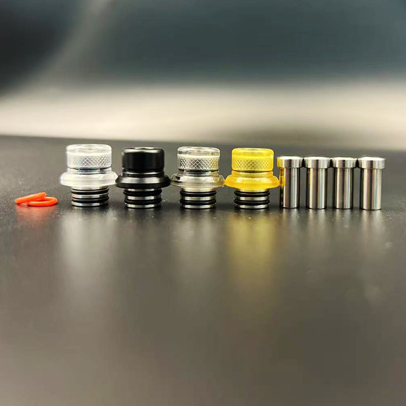 Vafflee Mission Style 510 Drip Tip Set 1.5mm 2.5mm 3.7mm 4.5mm With 4 Replacement for SXK BB Box Mod Vape Mouthpiece Accessories