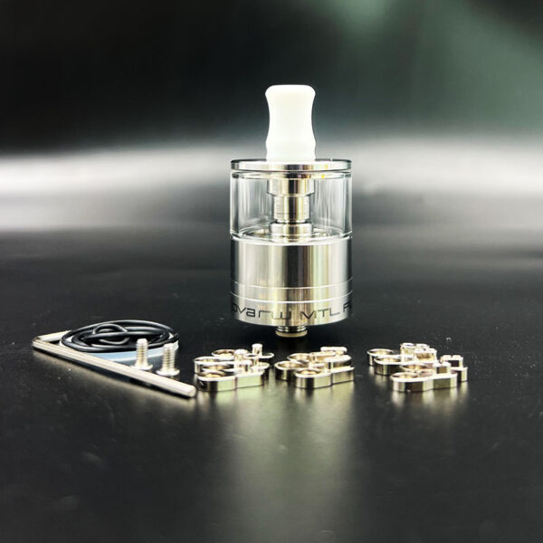 Vafflee Dvarw MTL FL RTA 24mm mtl vape Single Coil Rebuildable Tank Vape rta Atomizer tank 3.5ml / 6.0ml 24mm 316ss glass Atomizer - Image 8