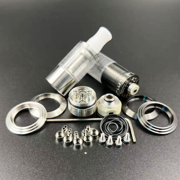 Vafflee Dvarw 16 FL RTA Rebuildable Tank SS316 2.0ml 16mm Diameter with Full Airflow Inserts Set Single Coil Vape Atomizers - Image 10