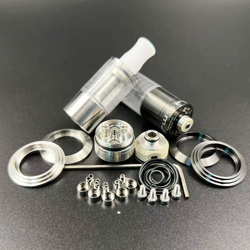 Vafflee Dvarw 16 FL RTA Rebuildable Tank SS316 2.0ml 16mm Diameter with Full Airflow Inserts Set Single Coil Vape Atomizers - Image 10