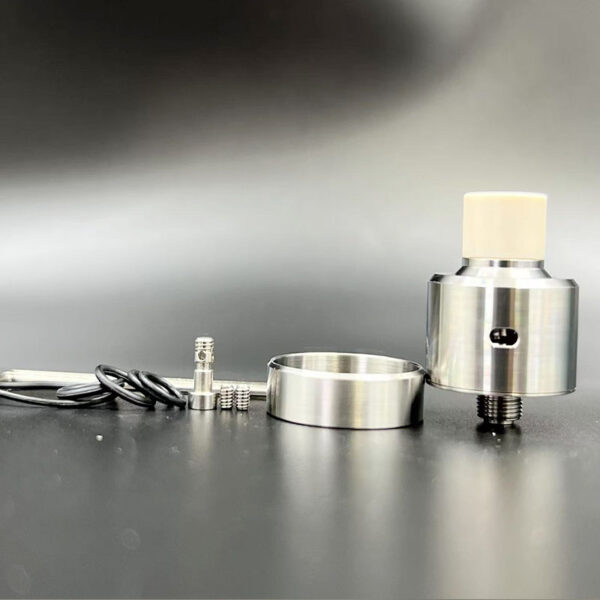 Vafflee Monarchy P22 RDA Vape atomizer 316ss 22mm Rebuildable Dripping Dual Coil Vape rda tank with BF Pin Squonks 24mm Ring - Image 9