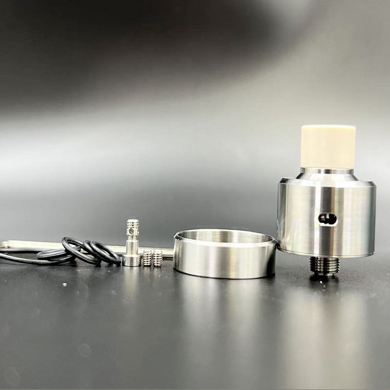 Vafflee Monarchy P22 RDA Vape atomizer 316ss 22mm Rebuildable Dripping Dual Coil Vape rda tank with BF Pin Squonks 24mm Ring - Image 9