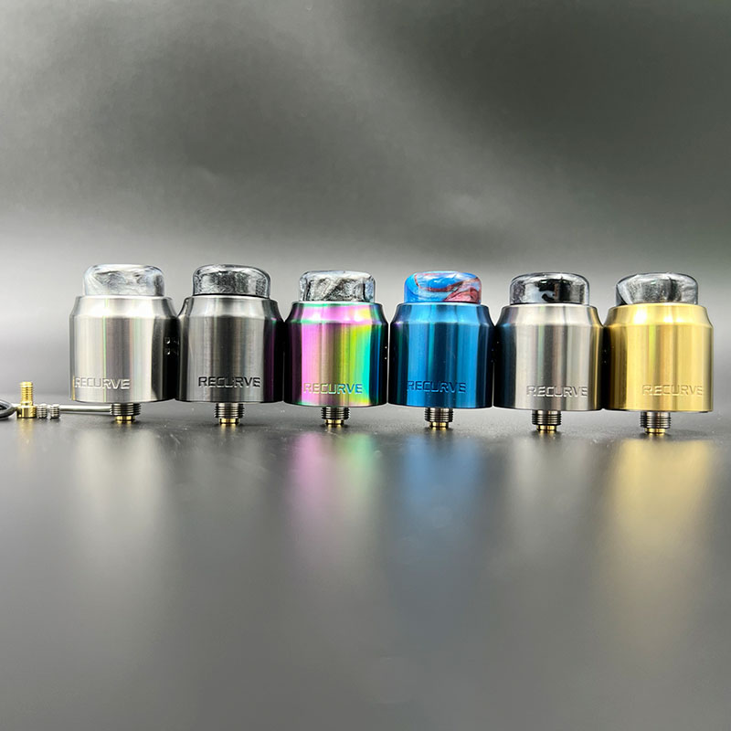 Vafflee recurve rda atomizer 24mm dual coil vape tank with squonk bf pin for electronic cigarette box mod
