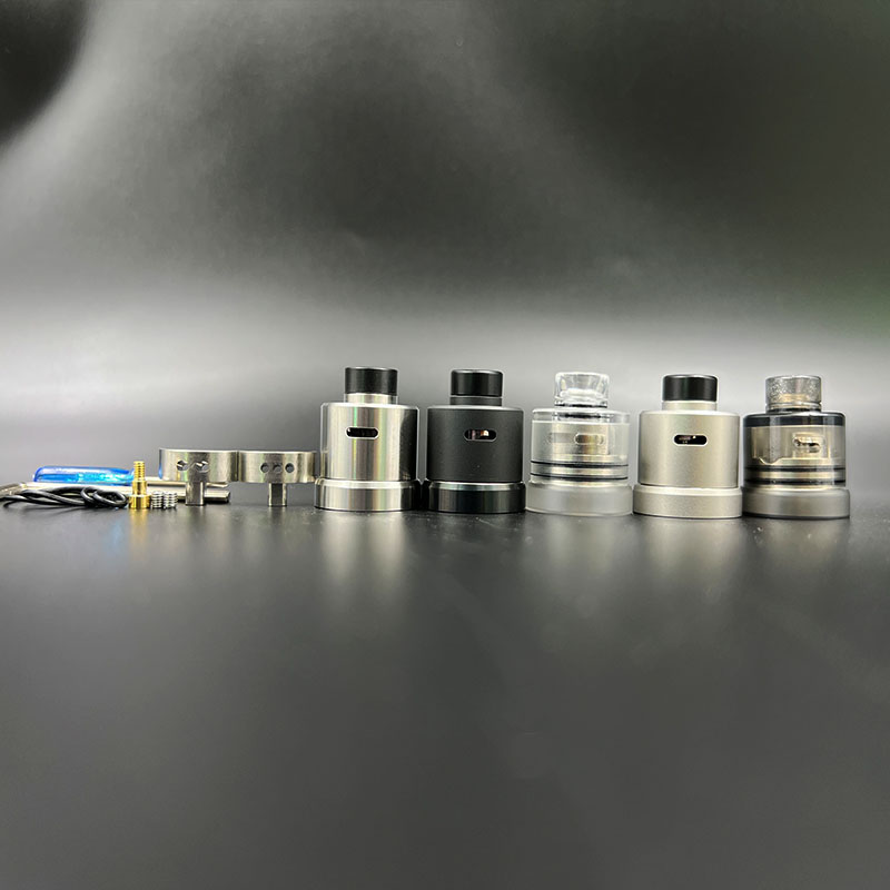 Vafflee Ecig Vape Pen Atomizer Wick D RDA Rebuildable Tank with BF Pin 22mm 316 SS for 510 Thread Box Mod Mechanical Mods