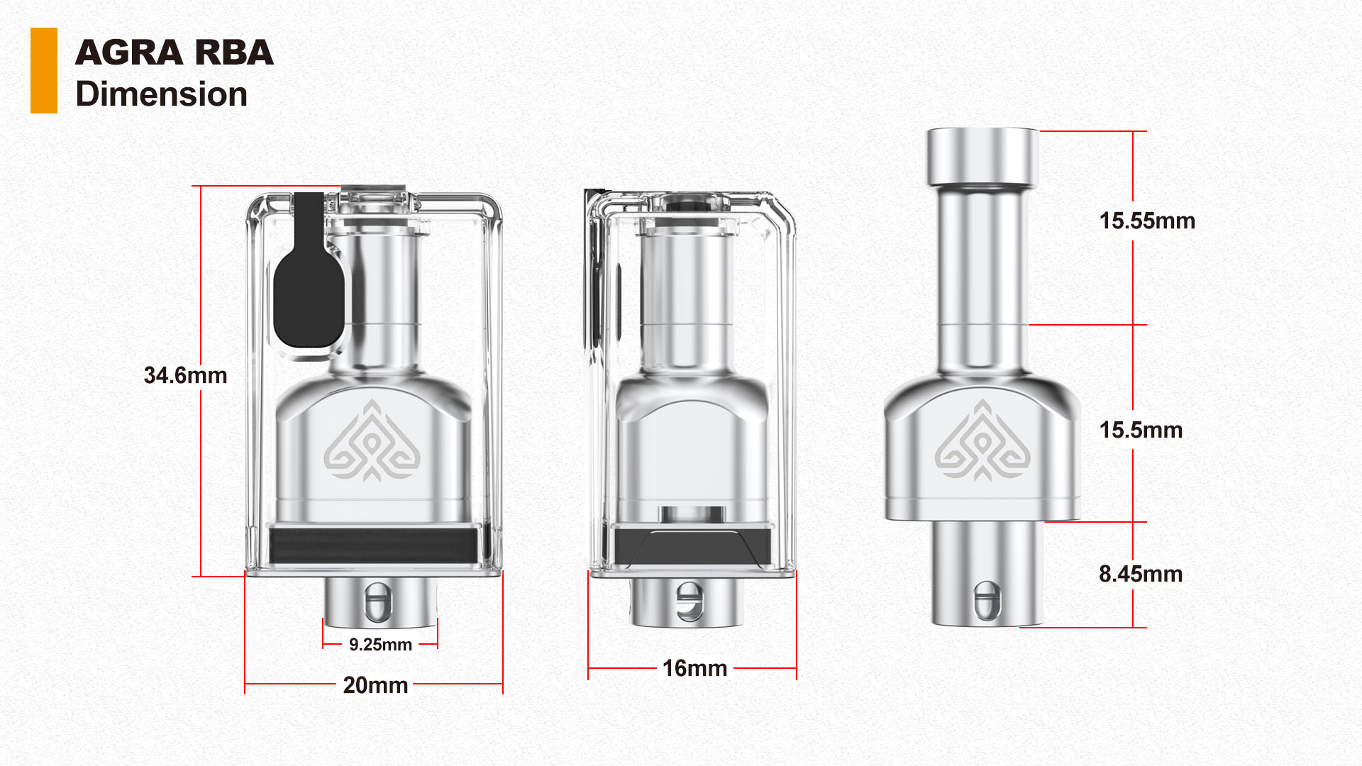 Authentic Ambition Mods AGRA RBA Boro Tank Bottom Airflow Adjustable System with 7 Air Pins for BB Billet Box DTL RDL MTL Vaping Styles - Image 4
