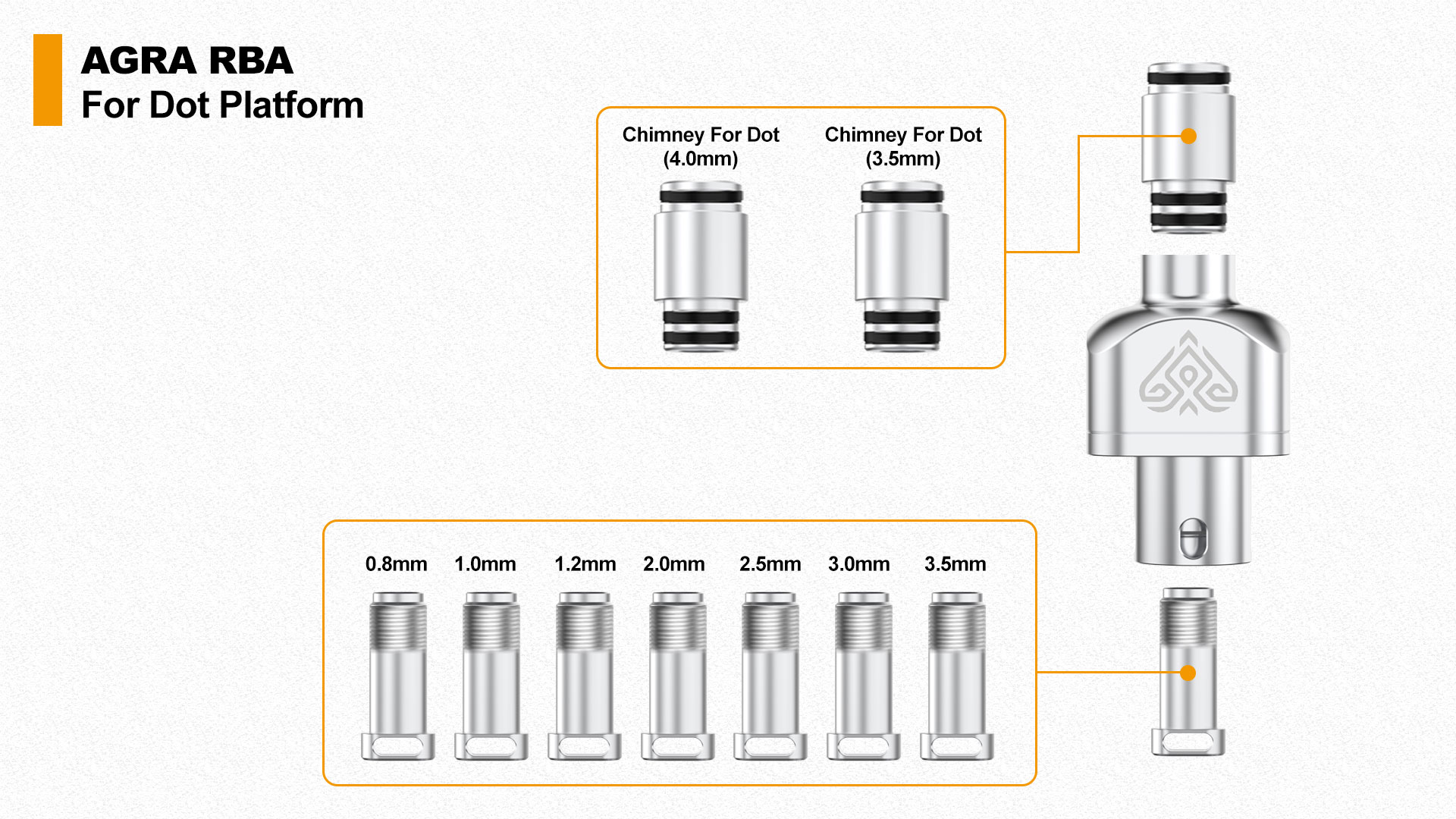 Authentic Ambition Mods AGRA RBA Boro Tank Bottom Airflow Adjustable System with 7 Air Pins for BB Billet Box DTL RDL MTL Vaping Styles - Image 6