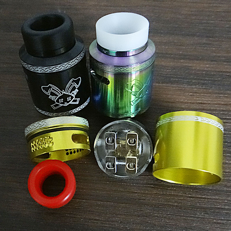 Vafflee Dead Rabbit V2 RDA Atomizer with Squonk BF PIN Dual Coil deck Vape Tank 24mm rda - Image 5