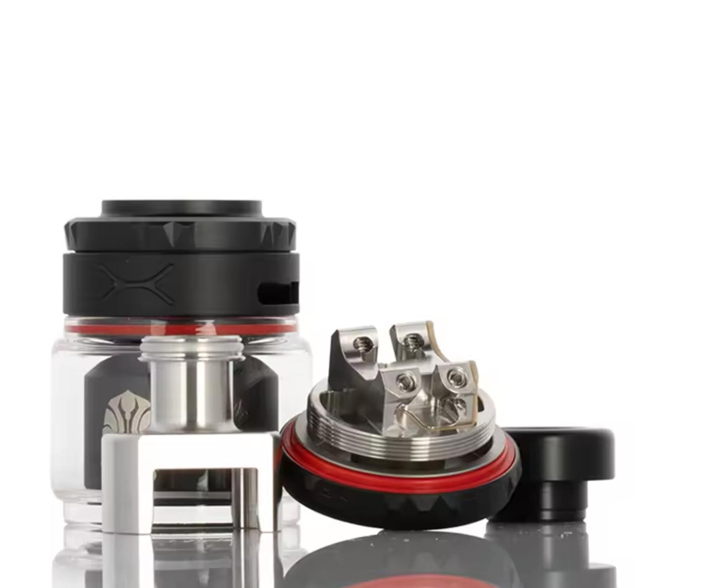 Vafflee Arbiter RTA Atomizer Rebuildable Tank 28mm 4ml/6ml 810/510 Drip Tip Dual/Single Coil Bottom Airflow Vape Pen - Image 4