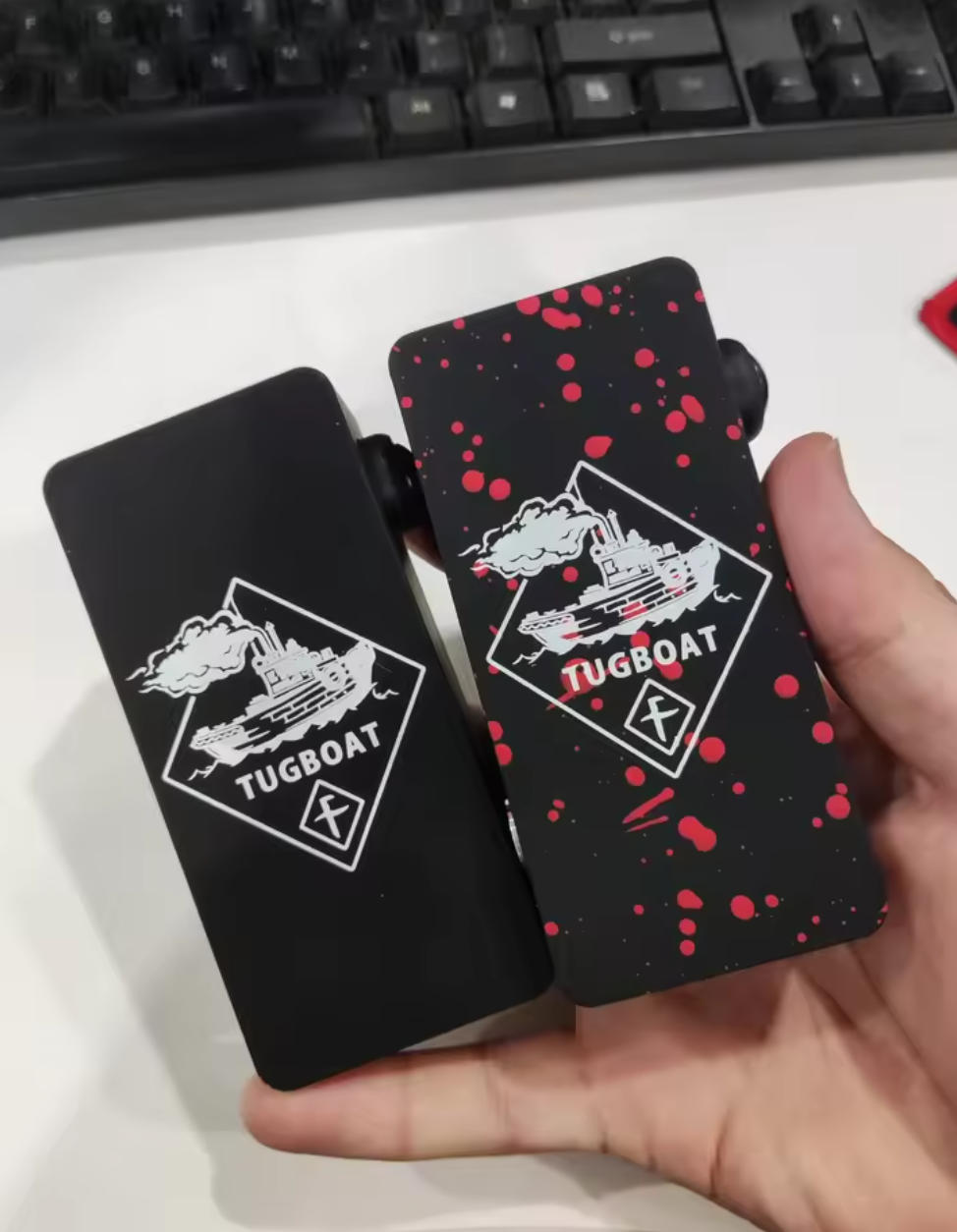 Vafflee Tugboat Box Mod Kit with Colorful Tuglyfe Unregulated Mod Cubed RDA Mechanical Velocity Rda Tuglyfe Portable Box Mod Kit Vapor - Image 4