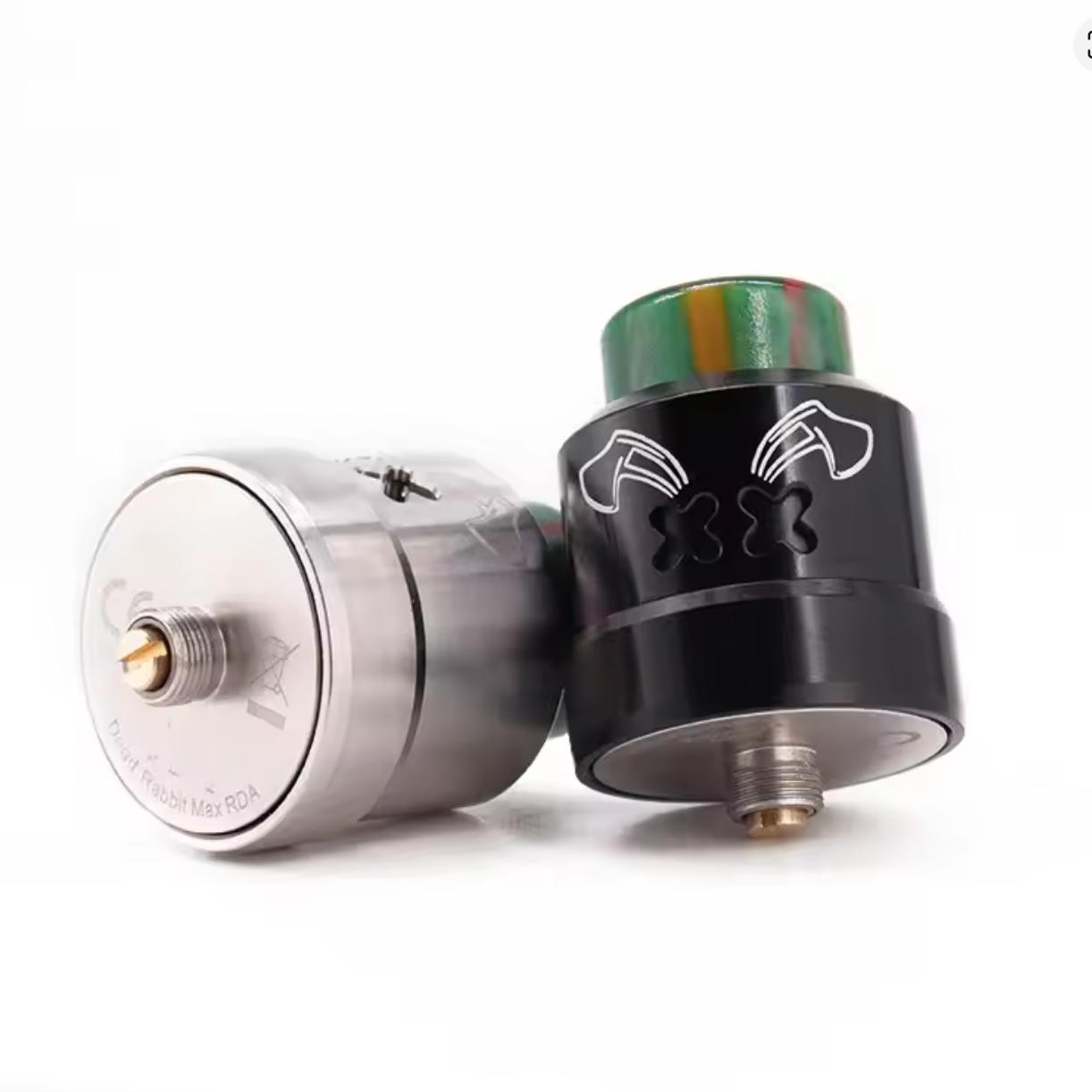 Vafflee Dead Rabbit Max RDA Electronic Cigarette Atomizer Tank 28mm 810 Drip Tip Dual Coils Top Bottom Feeding X Airflow Design Vape Pod - Image 4