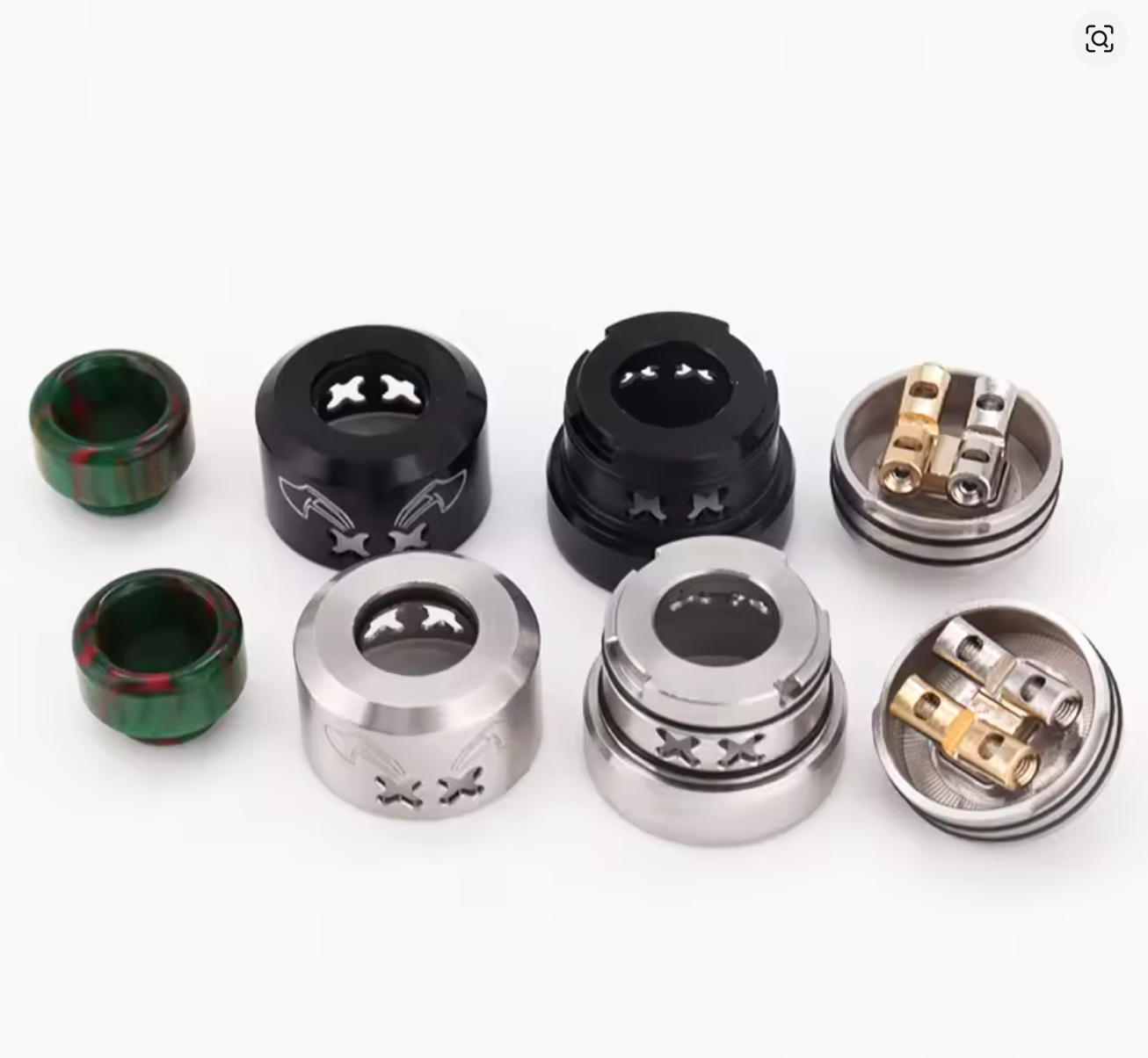 Vafflee Dead Rabbit Max RDA Electronic Cigarette Atomizer Tank 28mm 810 Drip Tip Dual Coils Top Bottom Feeding X Airflow Design Vape Pod - Image 6