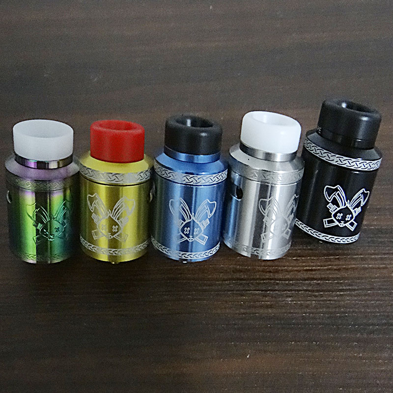 Vafflee Dead Rabbit V2 RDA Atomizer with Squonk BF PIN Dual Coil deck Vape Tank 24mm rda