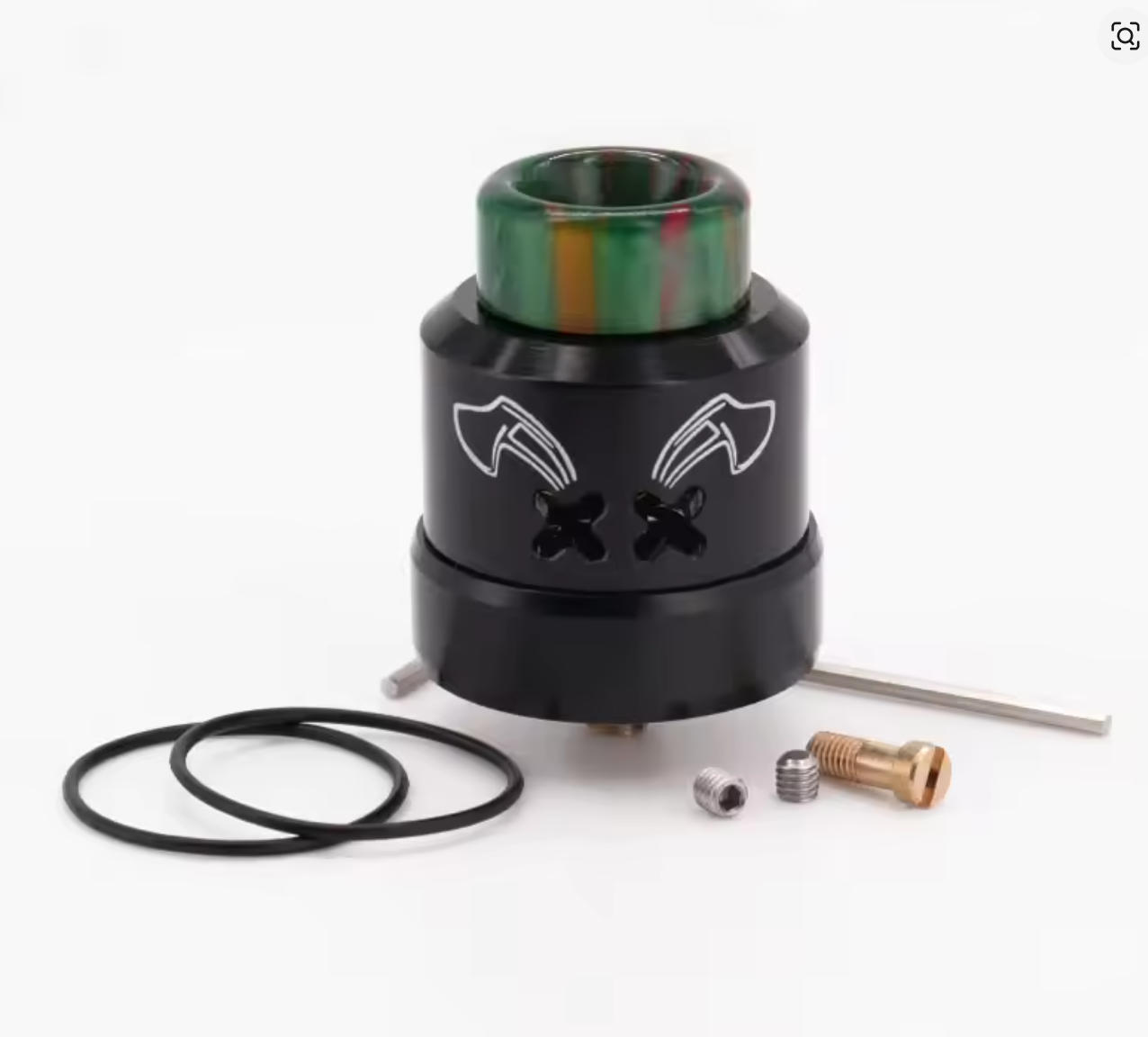 Vafflee Dead Rabbit Max RDA Electronic Cigarette Atomizer Tank 28mm 810 Drip Tip Dual Coils Top Bottom Feeding X Airflow Design Vape Pod - Image 7