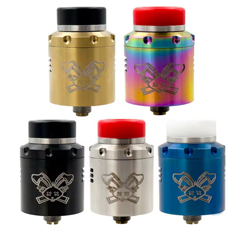 Vafflee Dead Rabbit V3 RDA 24mm Tank Single/Dual Coil Steel Material Atomizer 510 Squonk for 510 Thread Mod