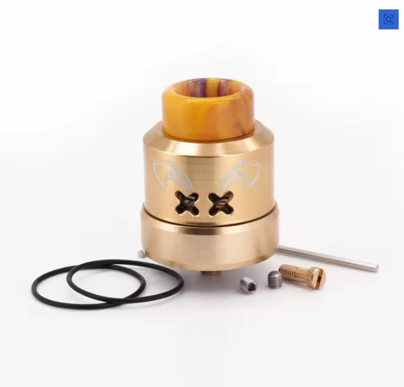 Vafflee Dead Rabbit Max RDA Electronic Cigarette Atomizer Tank 28mm 810 Drip Tip Dual Coils Top Bottom Feeding X Airflow Design Vape Pod - Image 9