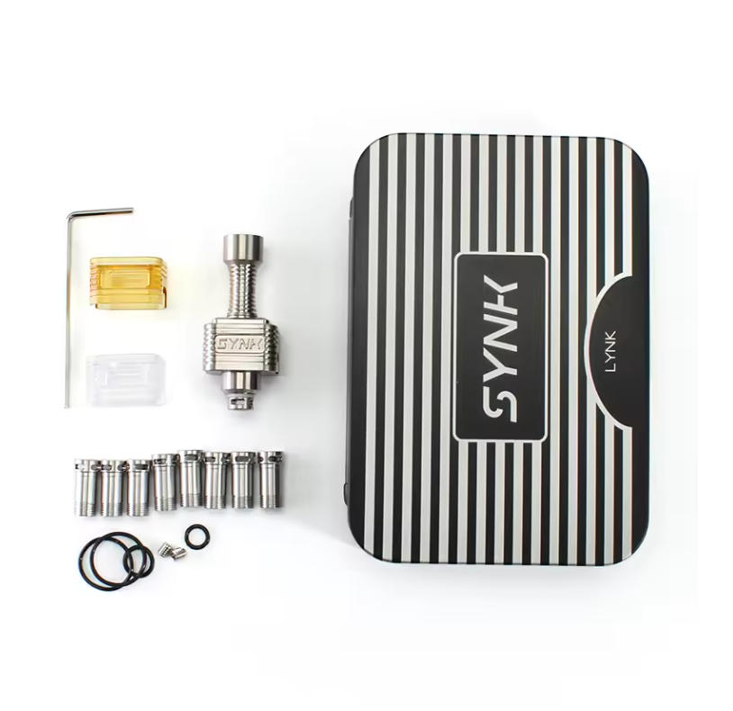 SXK SYNK Boro RBA by LYNK Rebuildable Tank with 9 Airflow Pins 3 Interchangeable Caps for BB Mod Billet Box Boro System Devices - Image 2