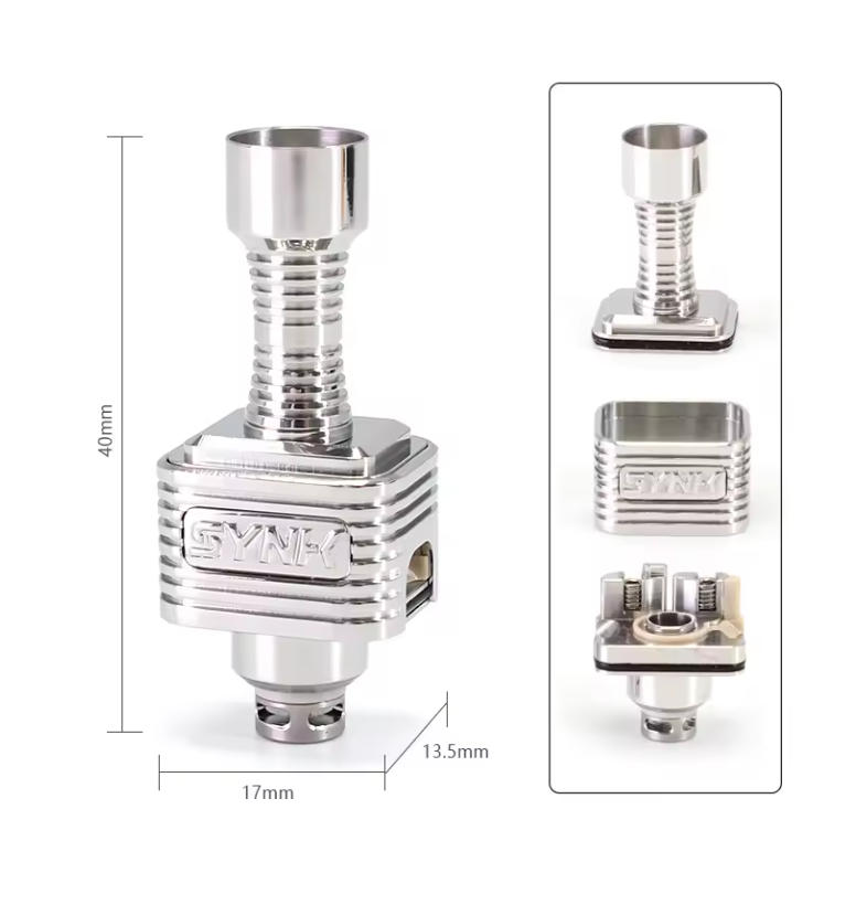 SXK SYNK Boro RBA by LYNK Rebuildable Tank with 9 Airflow Pins 3 Interchangeable Caps for BB Mod Billet Box Boro System Devices - Image 3