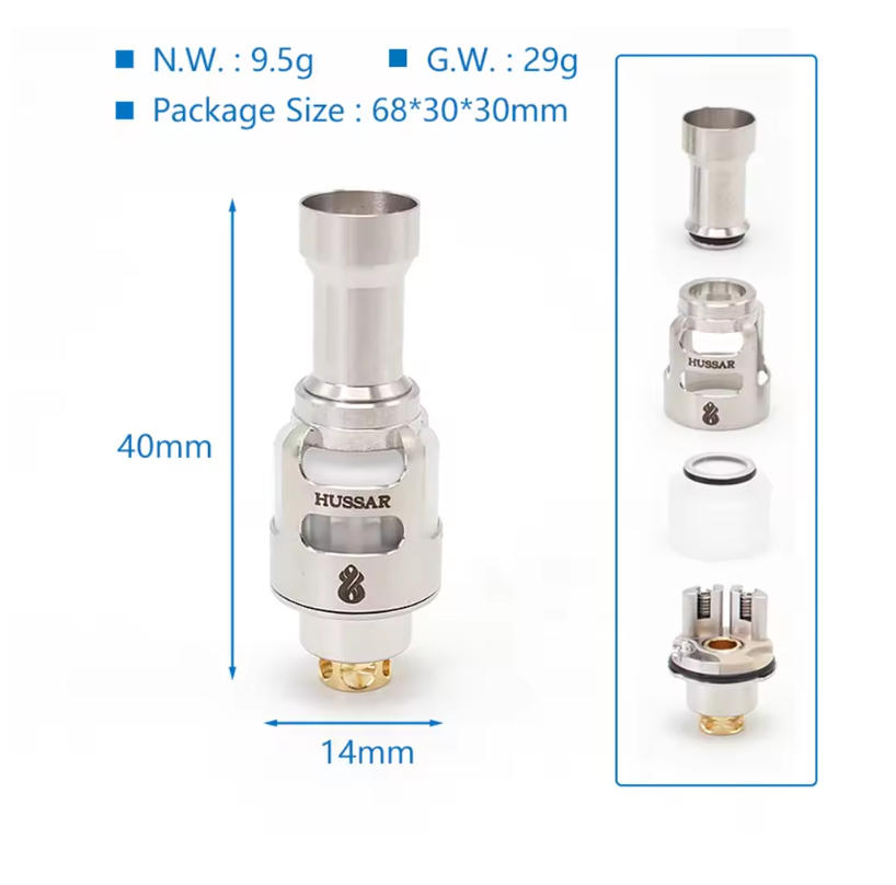SXK Style Hussar STM RBA TANK Atomizer 316 Steel RDL for BB Billet Box Dna 60w Mod Bantam Box Delro Box Part vape - Image 4