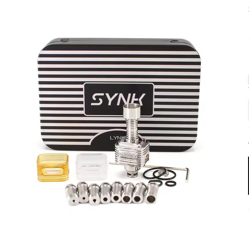 SXK SYNK Boro RBA by LYNK Rebuildable Tank with 9 Airflow Pins 3 Interchangeable Caps for BB Mod Billet Box Boro System Devices - Image 8