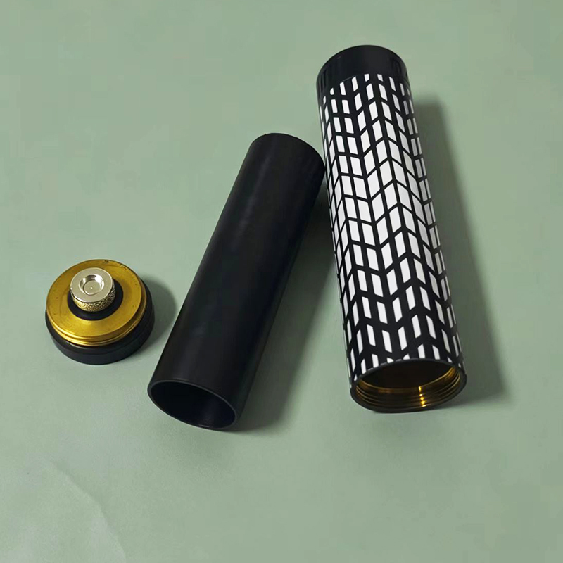 Vafflee Broad wide DIY Blackout Mech Mod 18650 Battery 316ss Glass Tube for 510 DIY heating tool - Image 3
