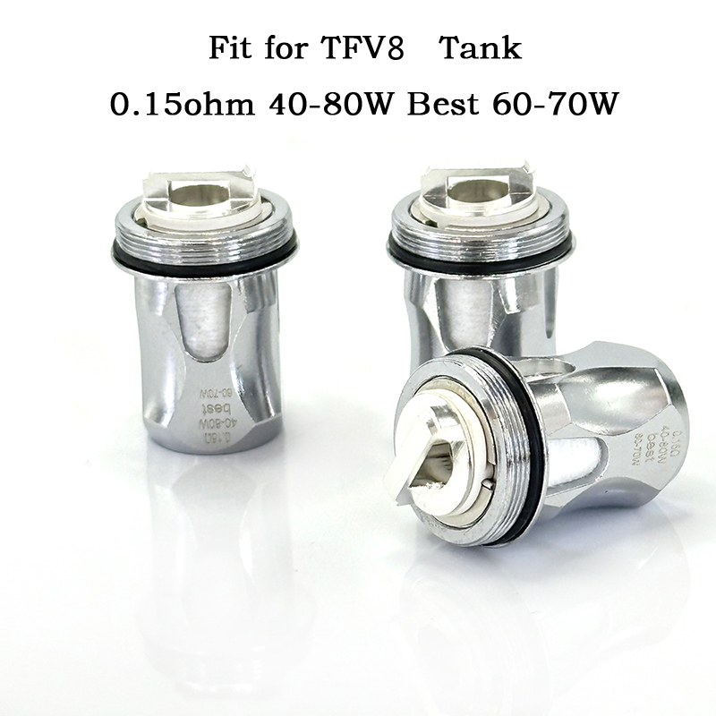 Vafflee 3PCS TFV8 Baby V2 S1 Mesh Coil 0.15ohm 40-80W 3-Pack Replacement Hardware accessories